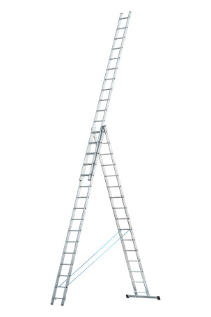 Three-section aluminum ladder, 3 sections of 16 steps AL 3x16 P80