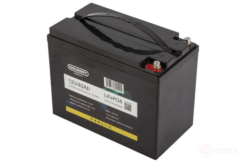 Литиевый тяговый аккумулятор Gelbert LiFePO4 (12V/40Ah/40A/480Wh) [6-EVF-45]