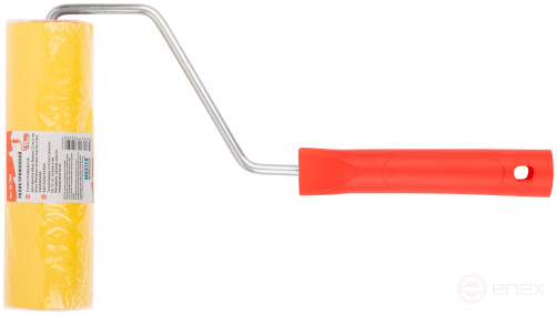 Rubber pressure roller for rolling wallpaper, handle 6 mm, 150 mm