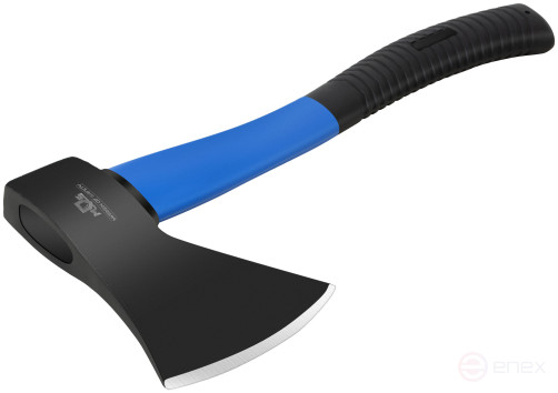 The axe is forged steel, reinforced fiberglass handle 1000 gr.