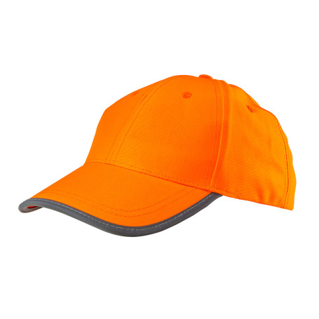 Baseball cap signal orange, solid color