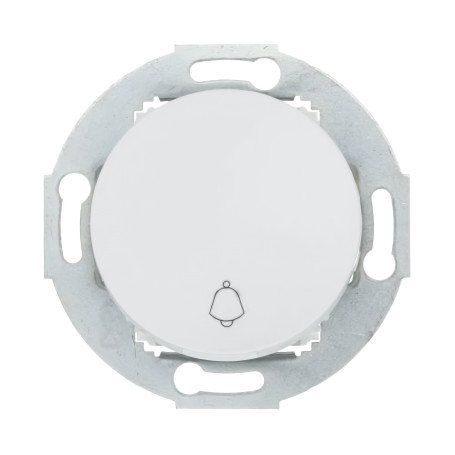 Single-key switch (circuit 1T) with the symbol "bell", 16 A, 250 V (white) Vintage