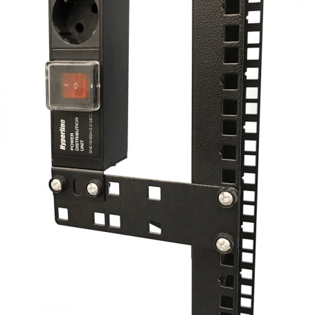 PMV1-RAL9005 Bracket for mounting 19-inch and vertical equipment on the side of racks (2 pcs. included)