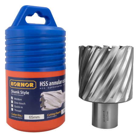 Core drill bit HSS One-touch 22x30 mm Kornor