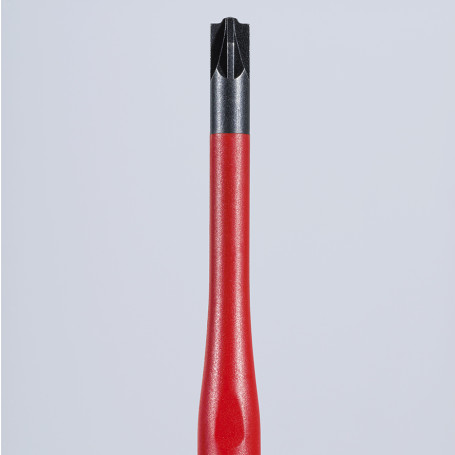 Screwdriver PlusMinus Pozidriv PZ/S 1 thin VDE, rod length 80 mm, L-187 mm, dielectric, 2-component handle