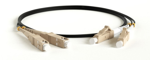 FC-D2-50-LC/PR-SC/PR-H-5M-LSZH-BK Патч-корд волоконно-оптический (шнур) MM 50/125, LC-SC, 2.0 мм, duplex, LSZH, 5 м, черный