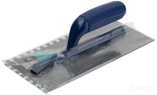 Ironer steel, plastic handle 280x130 mm, toothed, tooth 8x8 mm