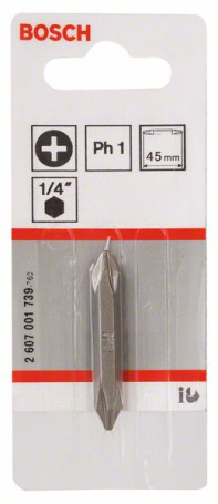 Double-sided nozzle-bits PH1; PH1; 45 mm
