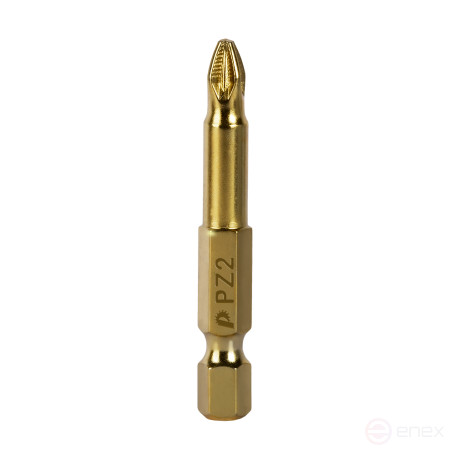 Бита отверточная ПРАКТИКА "Эксперт" PZ-2 х 50мм Tin (1 шт), блистер (037-107)