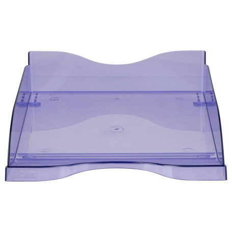 Лоток для бумаг горизонтальный СТАММ "Тропик", тонированный фиолетовый