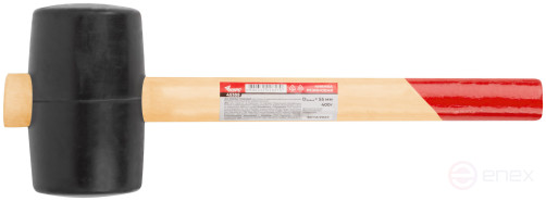 Rubber mallet, wooden handle 55 mm ( 400 gr )