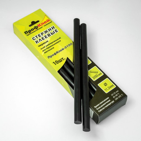 Glue rods ProfKley – 8190 black, universal, 10 pcs.