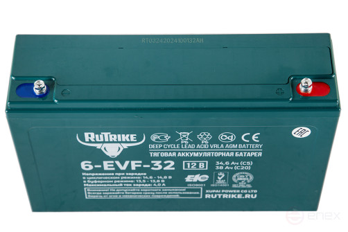 Тяговый аккумулятор RuTrike 6-EVF-32 (12V32A/H C3)