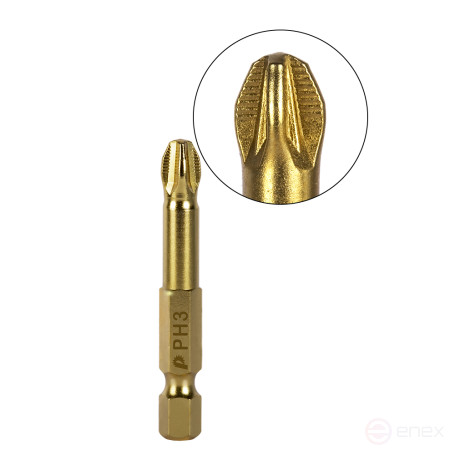 Screwdriver bit PRACTICE "Expert" PH-3 x 50mm Tin (1 piece), blister (037-084)