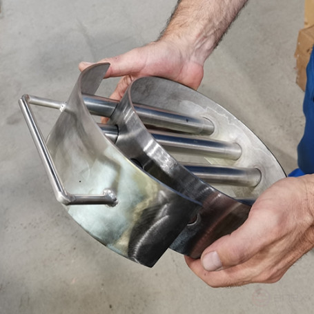 Магнитная решетка ПРОФ-МАГНИТ круглая с системой очистки, 200х80 мм, 4 стержня