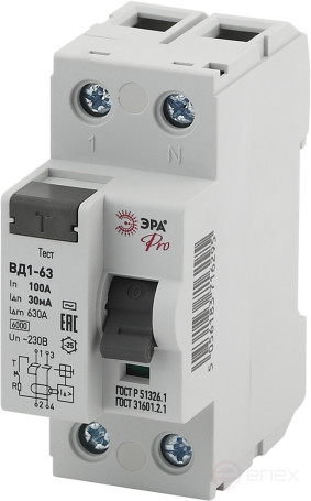 RCD ERA PRO NO-902-54 VD1-63 2P 100A 30mA