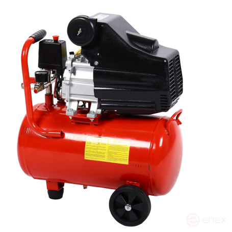 Pneumatic compressor 220V 1.5kW 8atm. 180L/min. receiver-24L piston with direct drive GTE