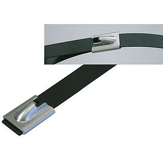 Стяжка кабельная, цвет черный, PA 6.6., устойчивая к воздействию УФ-лучей, 250x4,8 мм (упак.100шт)