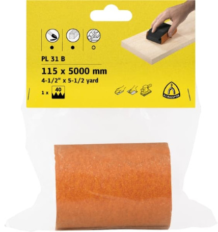 Paper-based sandpaper for finishing PL 31 B, 115 x 5000, 241818