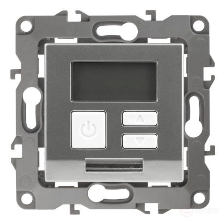 12-4111-03 ERA Thermostat universal 230V-Imah16A, IP20, Era 12, aluminum