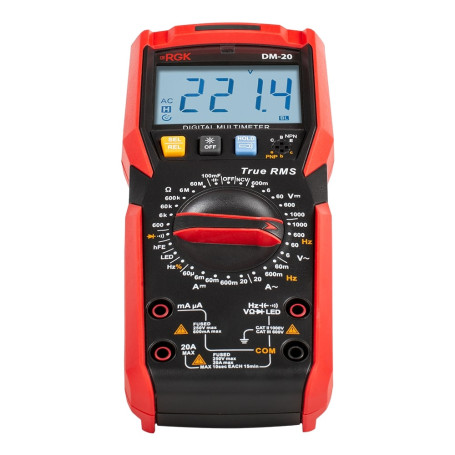 RGK DM-20 digital multimeter with verification