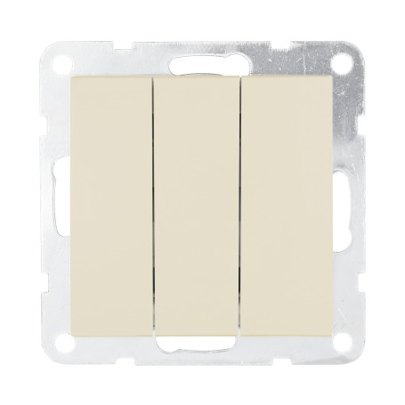 Switch 3-cl.(diagram 1+1+1 ) 16 A, 250 B (beige matte) LK80