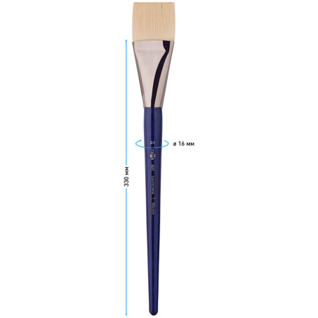 Brush artistic synthetic elastic Range "Manege", flat No. 20, long handle