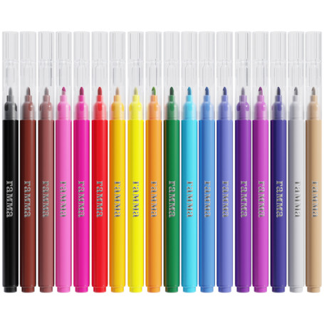 Markers Gamma "Classic", 18 colors, washable, cardboard. packaging, European weight