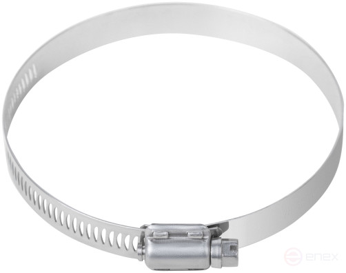 Хомут обжимной просечной, ширина 12,7 мм, нерж.сталь 78-101 мм