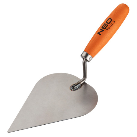 Heart-shaped trowel, 190 mm, wooden handle