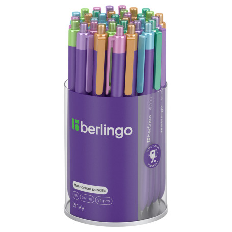 Mechanical pencil Berlingo "Envy" 0.5 mm, with eraser, assorted