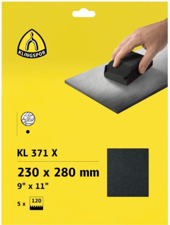 Шлифовальная шкурка на тканевой основе KL 371 X, 230 x 280 (25 шт), 241783