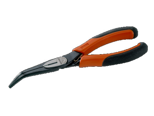 Long pliers with curved jaws, 200mm 2427 G-200 IP