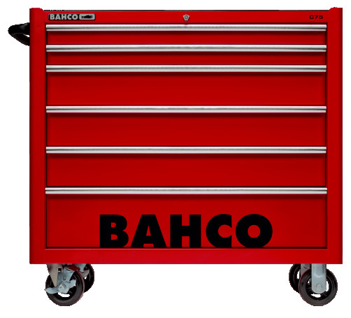Tool cart , 6 boxes, red