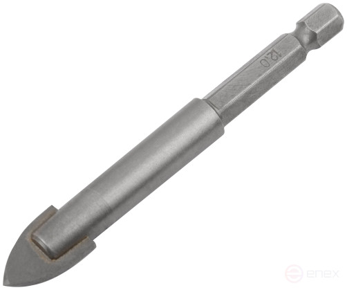 Tile and glass drill bit, hexagon U-shank for a 12x85 mm bit
