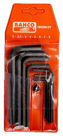 Набор шестигранных Г-образных ключей 2 - 8 мм, 8 шт