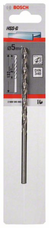 Metal drills HSS-G, DIN 340 5 x 87 x 132 mm, 2608595683