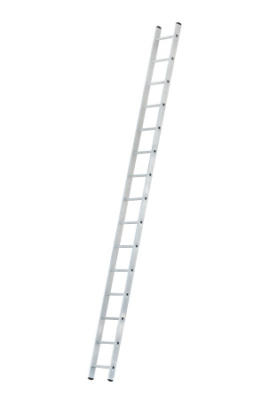 Single-section aluminum ladder with 15 steps AL 1x15 P80