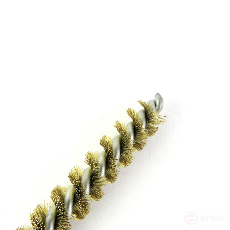 Brass brush D8, pile 0.15, fit M6 thread (14-243) brush for gentle cleaning and cleaning of holes, channels, heat exchangers, pipes and equipment in furnace, chimney, boiler systems