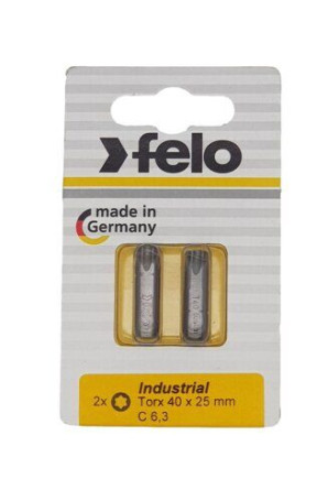 Felo Bits Torx 40X25, Industrial series, 2 pcs in a blister 02640036