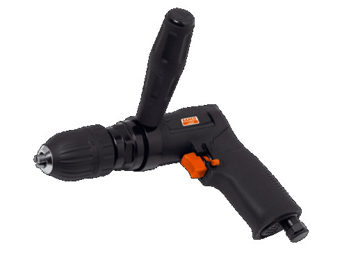 Reversible 1/2" pneumatic drill with 13 mm rubber handle