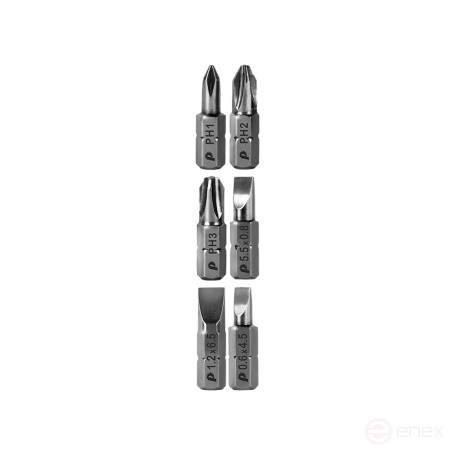 Набор бит ПРАКТИКА "Профи" 6шт PH1,2,3; SL 3 шт x 25мм, блистер (036-568)