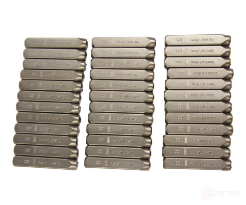 The stamps are letter Cyrillic 8mm (HRC 60+-2 degrees. DIN 1451) JTC