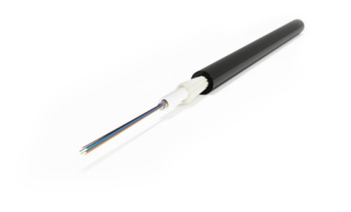 FO-ST-IN/OUT-503-24- LSZH-BK fiber optic cable 50/125 (OM3) multimode, 24 fibers, reinforced with glass fiber, fibers in an optical module with hydrophobic gel (loose tube), internal/external, LSZH, -40°C - +70°C, black