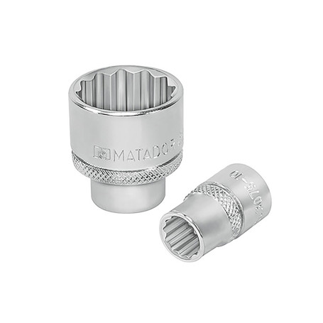 12.5 mm (1/2") The end head is a duodecimal 27 mm