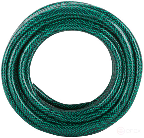 Шланг поливочный трехслойный армированный, зеленый 1/2" х 1,8 мм х 15 м