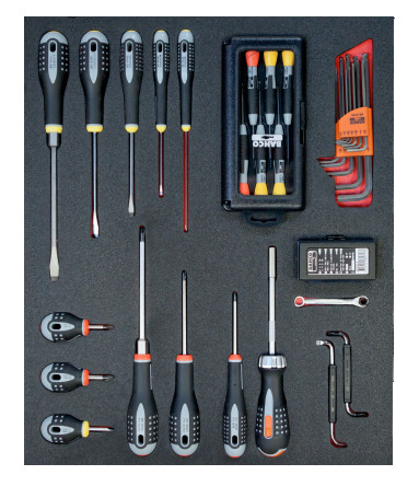 Fit&Go Set of screwdrivers and bits in a box, 66 items
