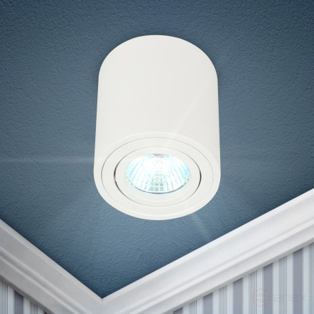 Светильник накладной ЭРА OL21 WH под лампу MR16 GU10 поворотный белый