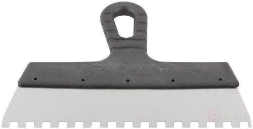 Шпатель фасадный нержавеющий зубчатый 250 мм / зуб 8 мм