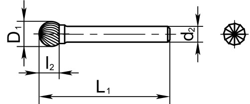 Борфреза твердосплавная D1-06-05-MD-06-45